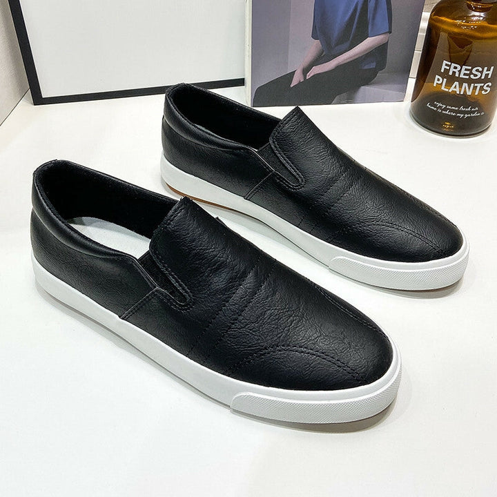 Męskie slip-on skórzane sneakersy – Jonas