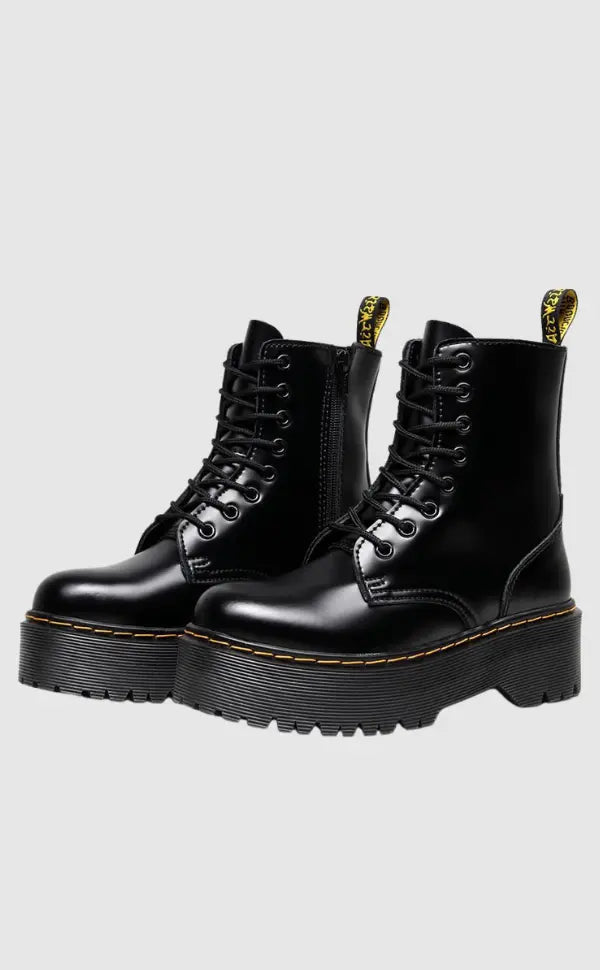 Kaminski | Eleganckie skórzane botki na platformie stylowe buty z komfortem | Martyne