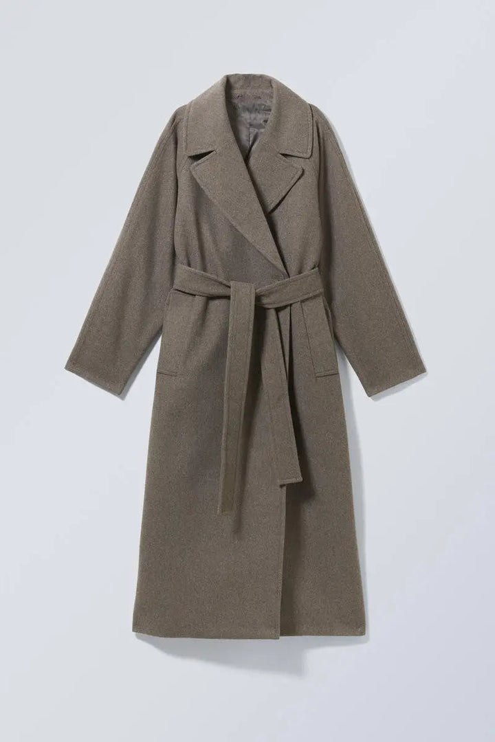 Emilia | Długi wełniany płaszcz w stylu oversize