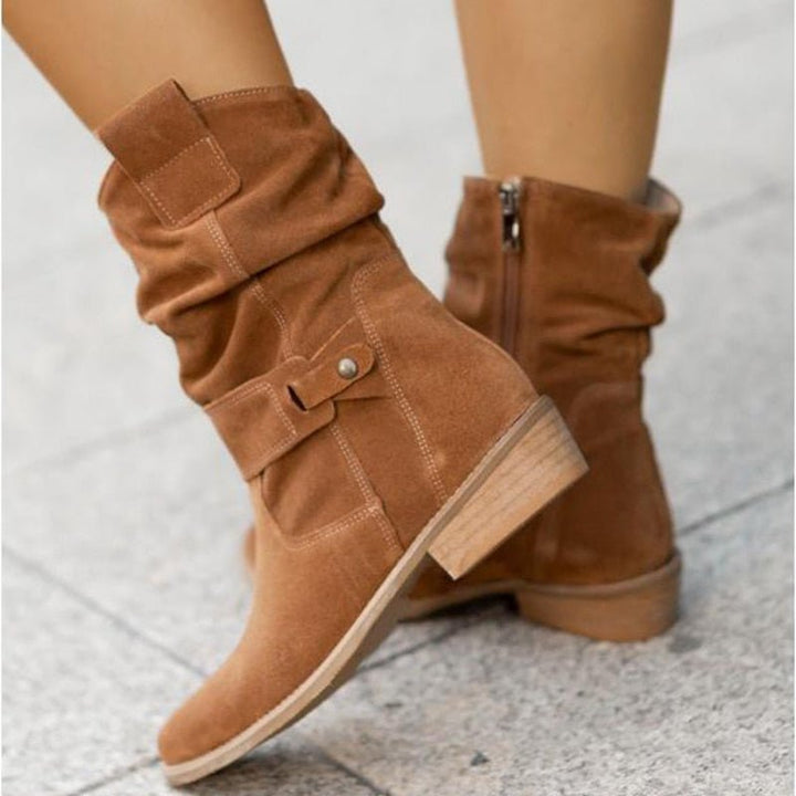 FrostStyle Boot | Stylowe Półwysokie Botki Zimowe dla Kobiet