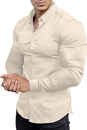 Gładka slim fit koszula męska - David