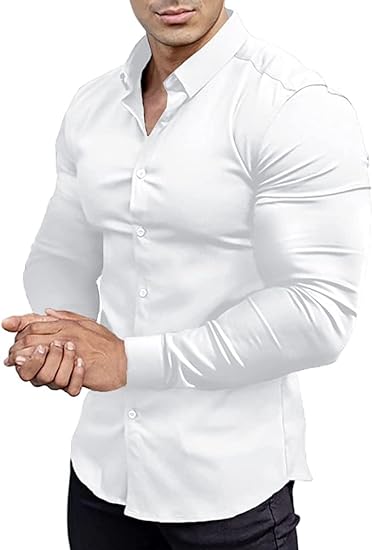 Gładka slim fit koszula męska - David