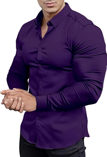 Gładka slim fit koszula męska - David