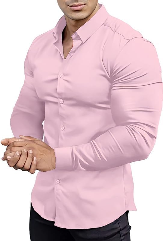Gładka slim fit koszula męska - David
