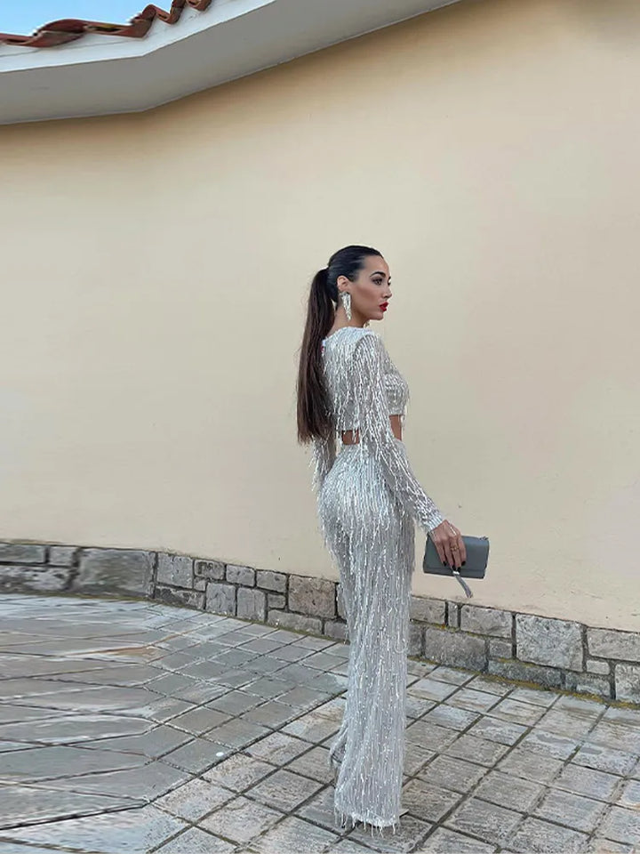 Glamourowy zestaw z cekinami dla kobiet – Celina