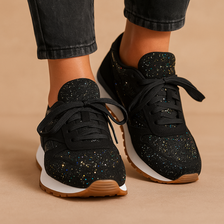 Kaminski | Brokatowe sneakersy damskie z cekinami | Emilia
