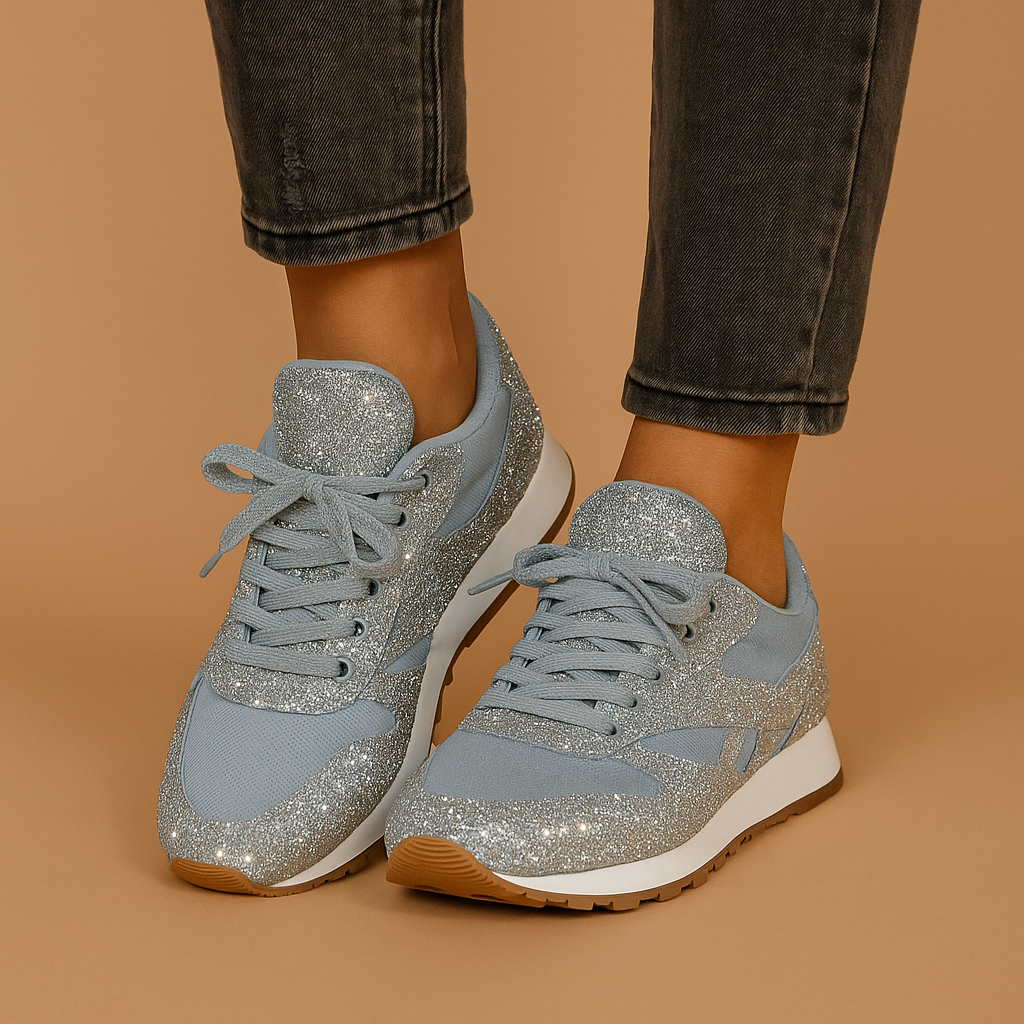 Kaminski | Brokatowe sneakersy damskie z cekinami | Emilia