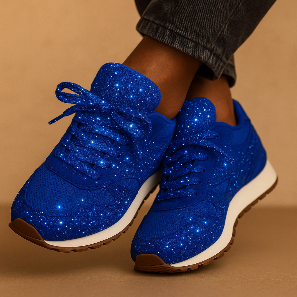 Kaminski | Brokatowe sneakersy damskie z cekinami | Emilia