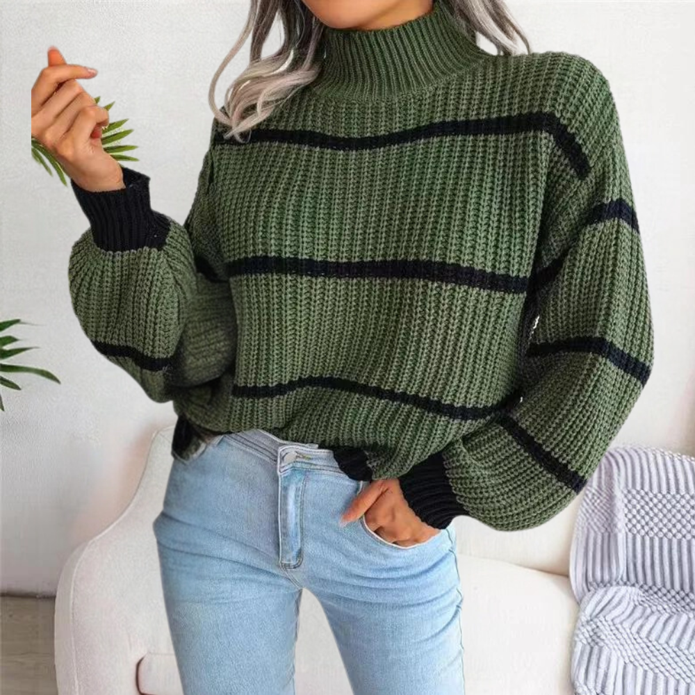Celine Miękki Sweter z Wysokim Kołnierzem