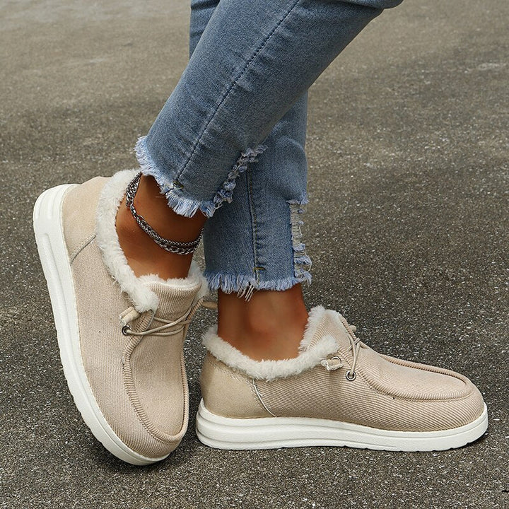 Damskie buty zimowe Slip-On z futerkiem - Maren