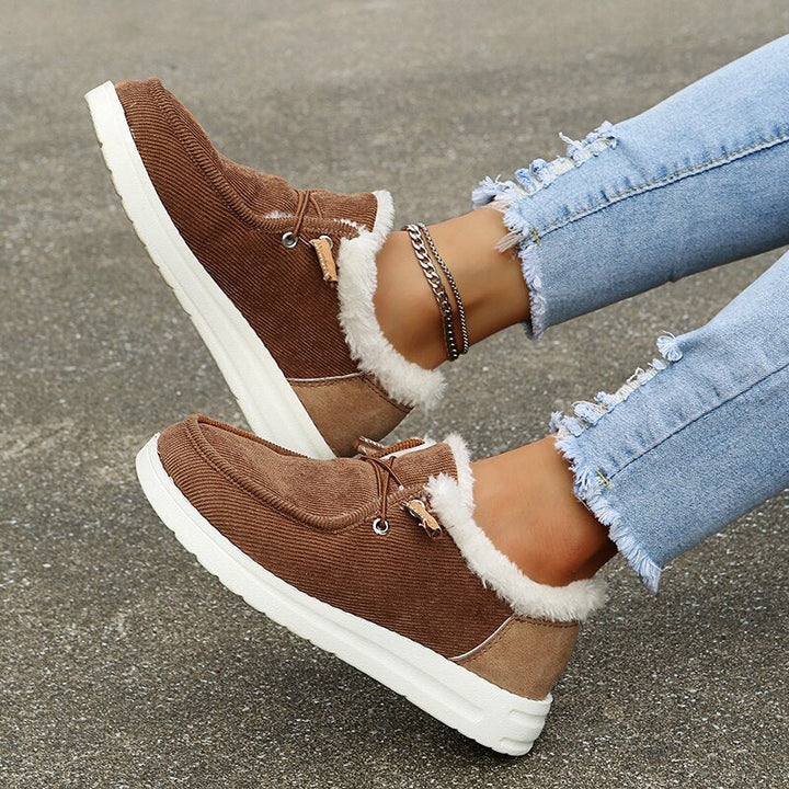 Damskie buty zimowe Slip-On z futerkiem - Maren