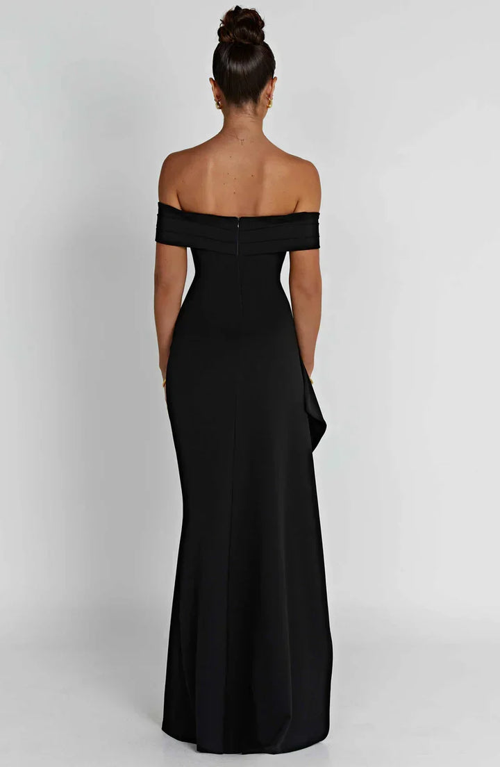 Kaminski | Elegancka sukienka maxi z dekoltem Bardot