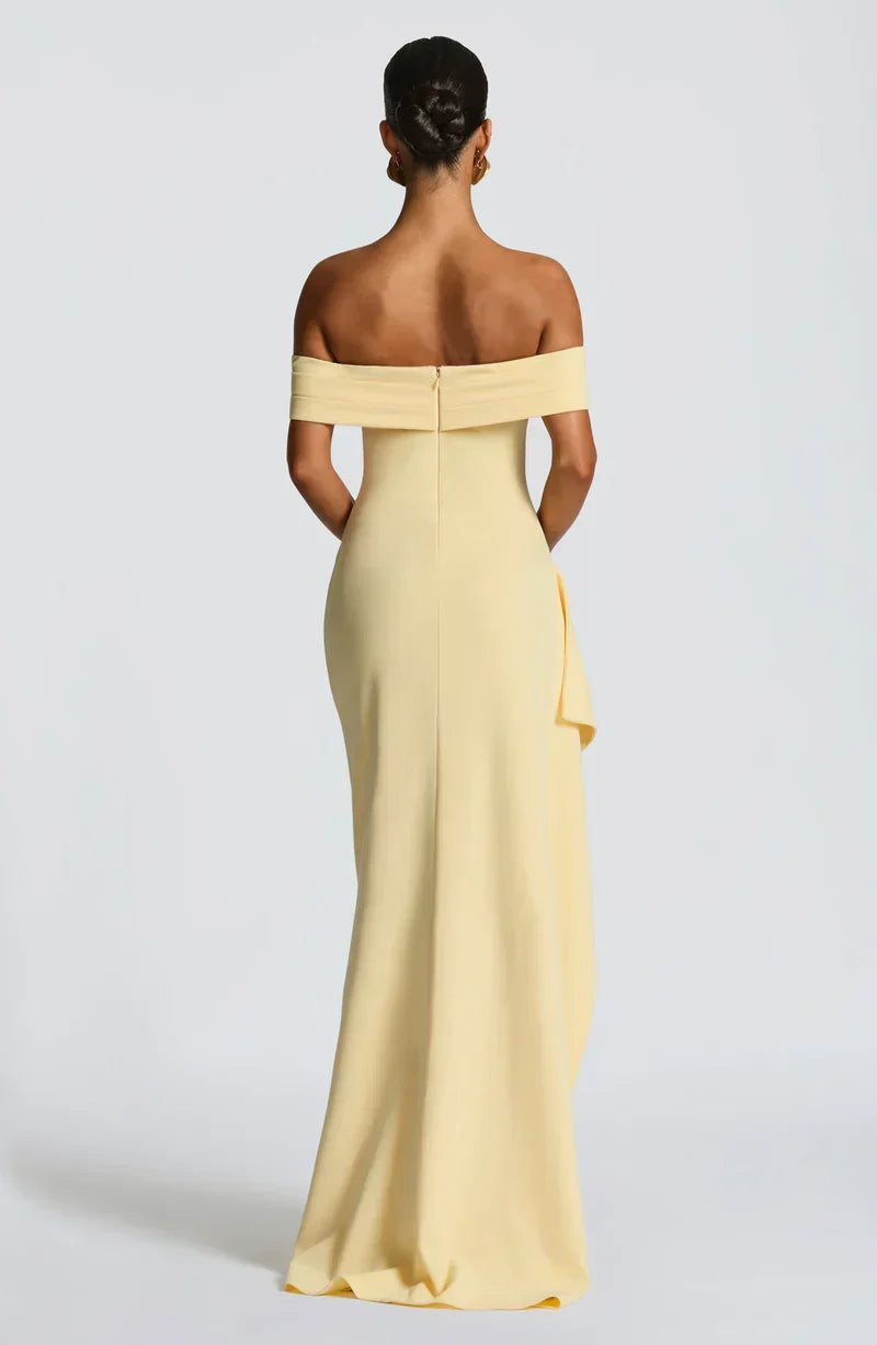 Kaminski | Elegancka sukienka maxi z dekoltem Bardot