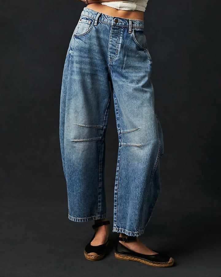 Jeans damskie w kroju barrel – edycja jesienna Maribel