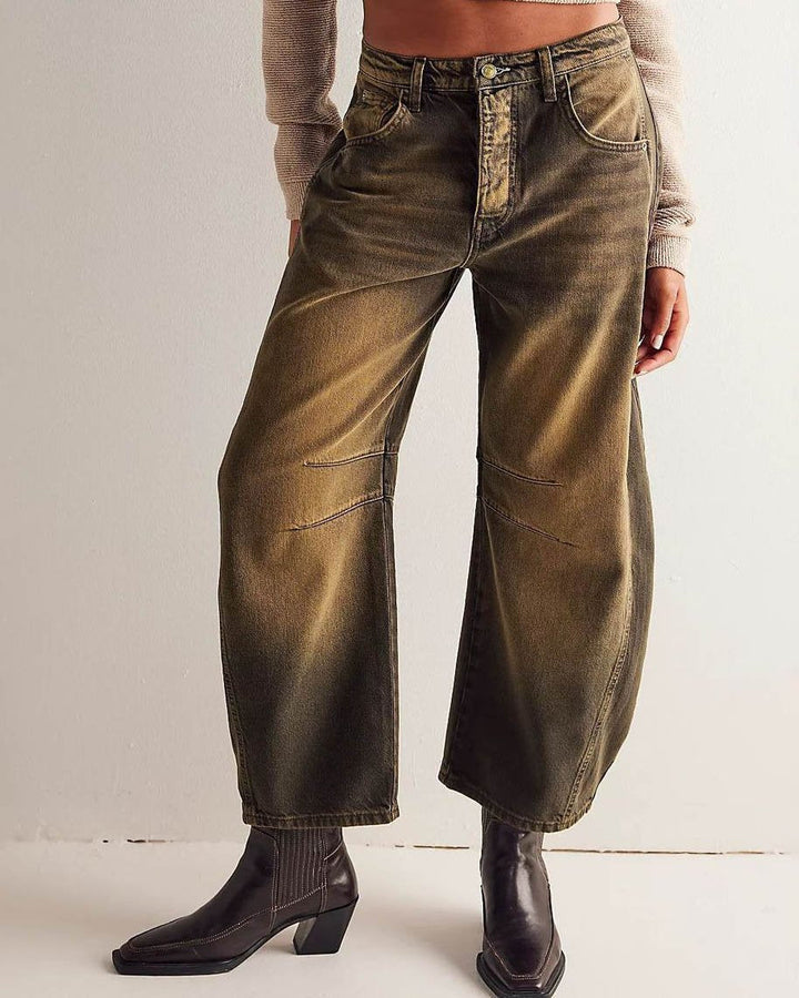 Jeans damskie w kroju barrel – edycja jesienna Maribel