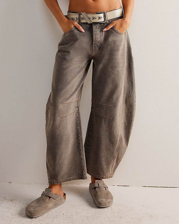 Jeans damskie w kroju barrel – edycja jesienna Maribel