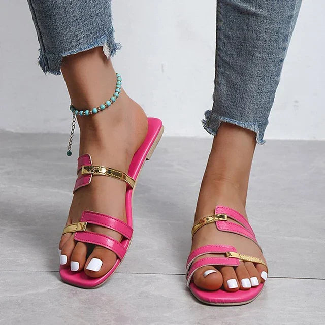 Kobiece płaskie sandały letnie z otwartym palcem – Avianne