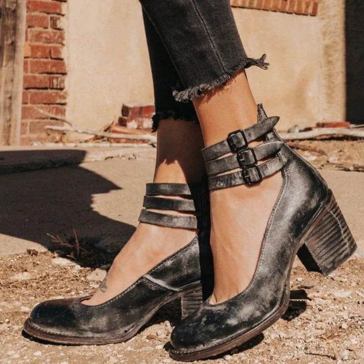 Komfortowe i stylowe damskie skórzane buty z antypoślizgową podeszwą – Amalia