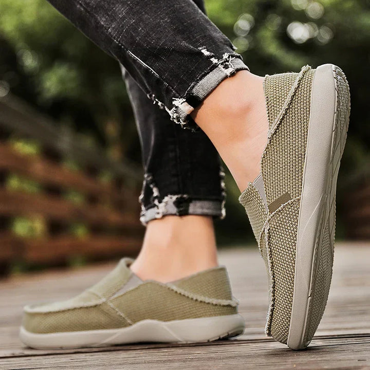 Lekkie płócienne klapki dla mężczyzn | Oddychające letnie espadryle - Niko