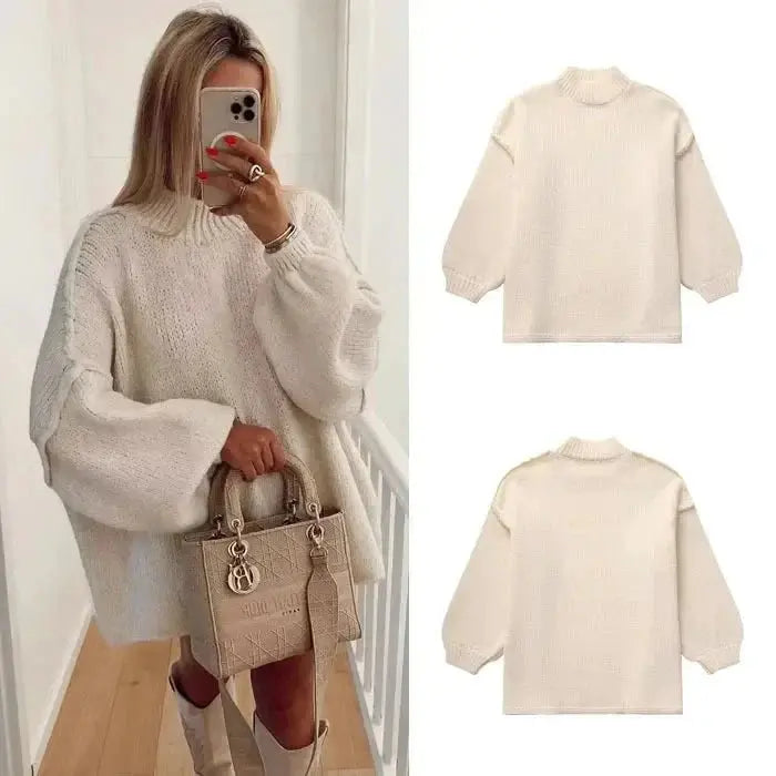 Jana | Przytulny oversize’owy sweter na jesień – miękki, ciepły i stylowy do codziennych stylizacji