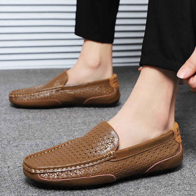 Męskie skórzane loafersy – Damiano