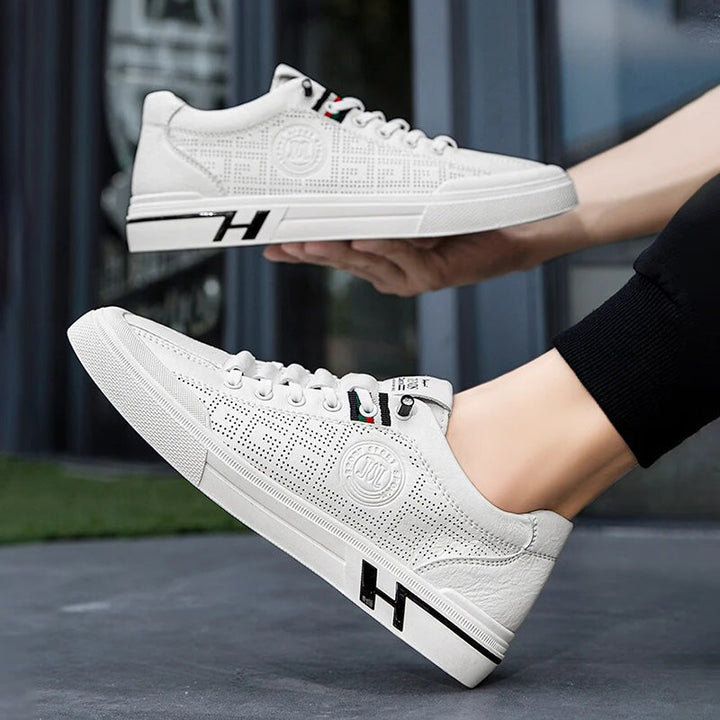 Męskie sneakersy z perforowanej skóry o lekkiej konstrukcji – Ethan