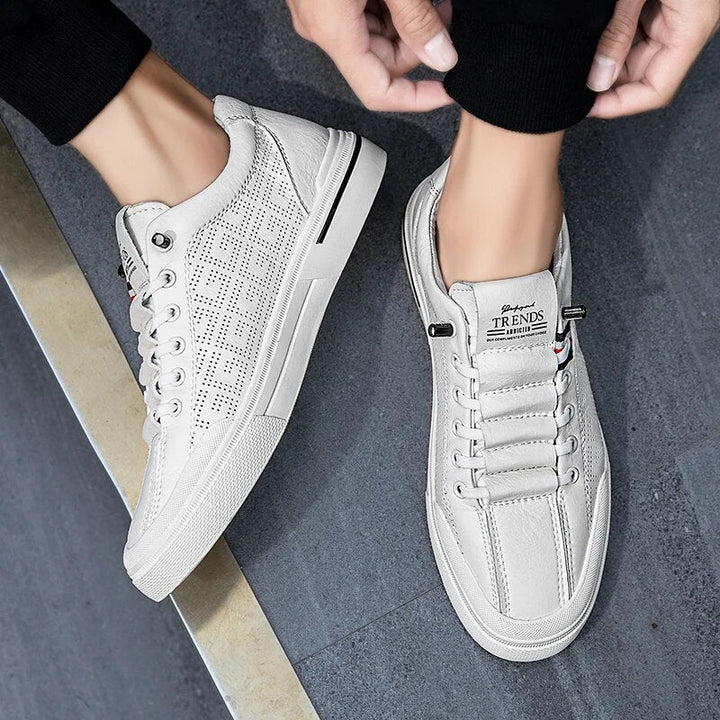 Męskie sneakersy z perforowanej skóry o lekkiej konstrukcji – Ethan
