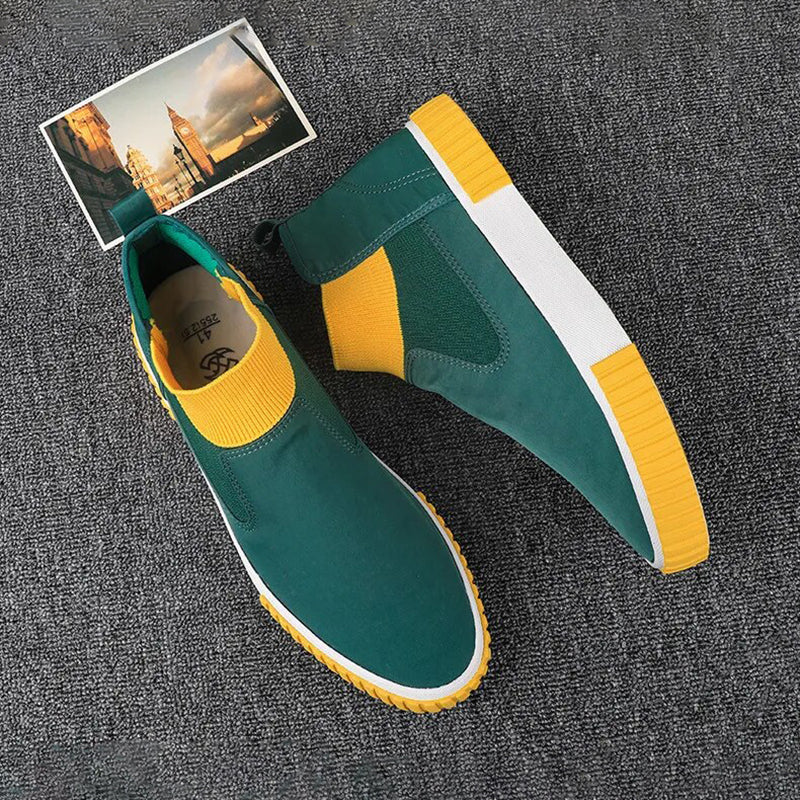 Męskie sneakersy z płótnem w stylu high-top – Lennard