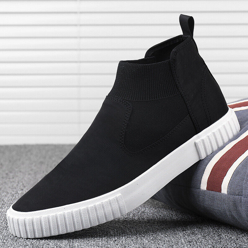 Męskie sneakersy z płótnem w stylu high-top – Lennard