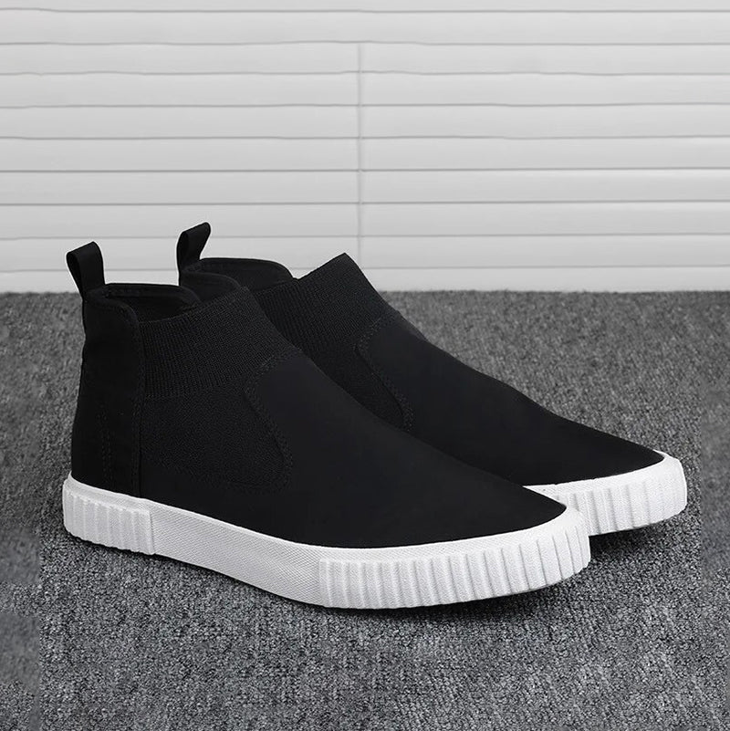 Męskie sneakersy z płótnem w stylu high-top – Lennard