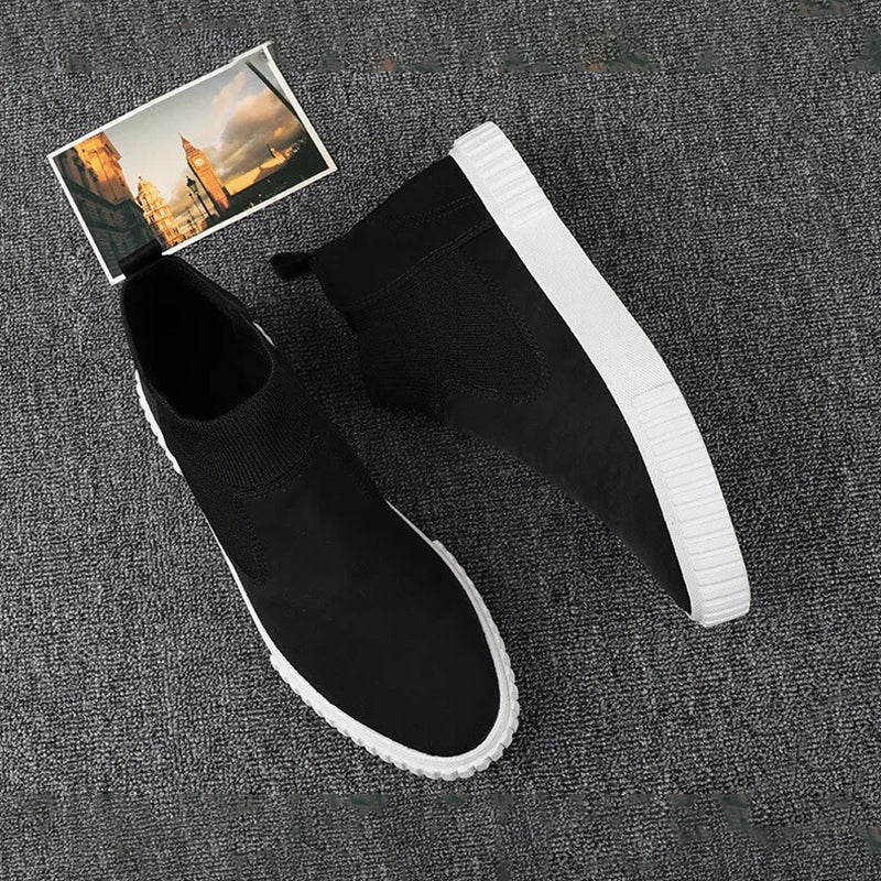 Męskie sneakersy z płótnem w stylu high-top – Lennard