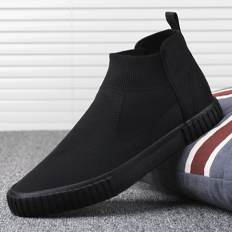 Męskie sneakersy z płótnem w stylu high-top – Lennard