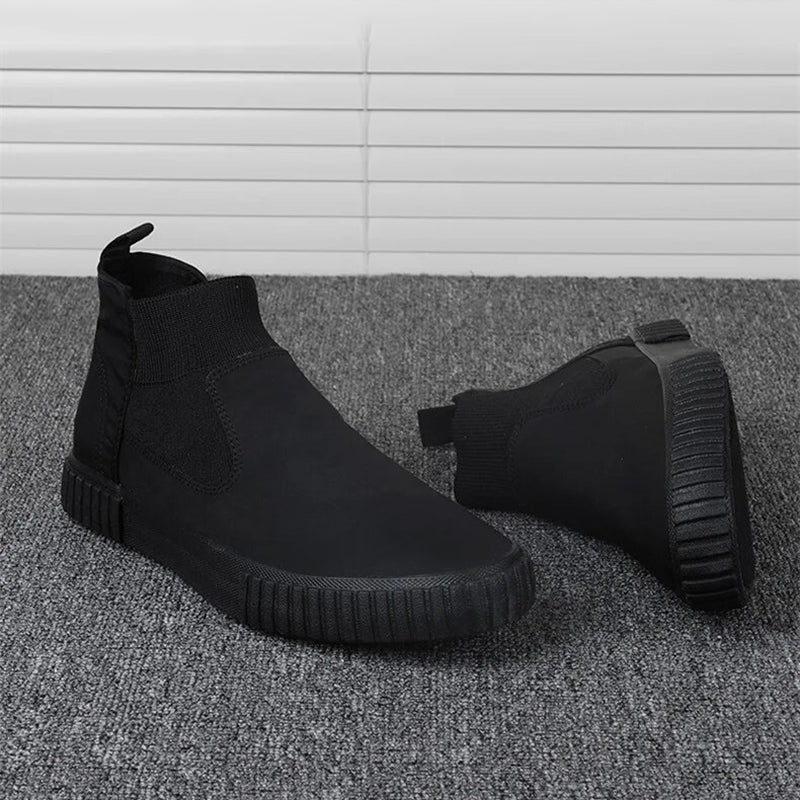Męskie sneakersy z płótnem w stylu high-top – Lennard
