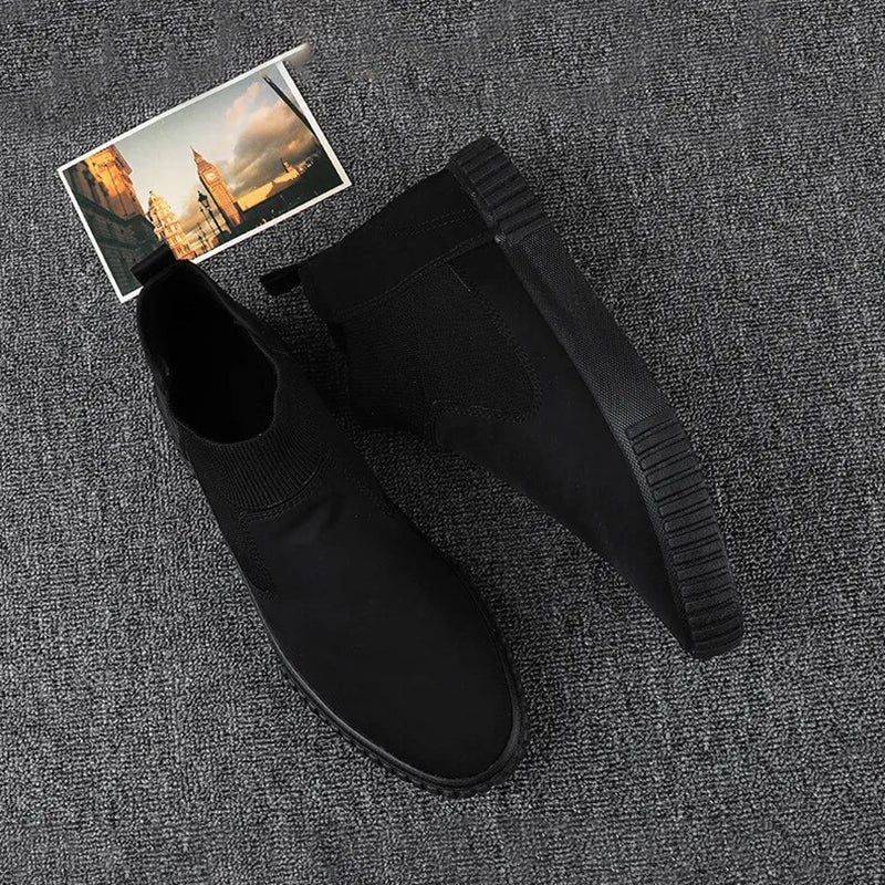 Męskie sneakersy z płótnem w stylu high-top – Lennard