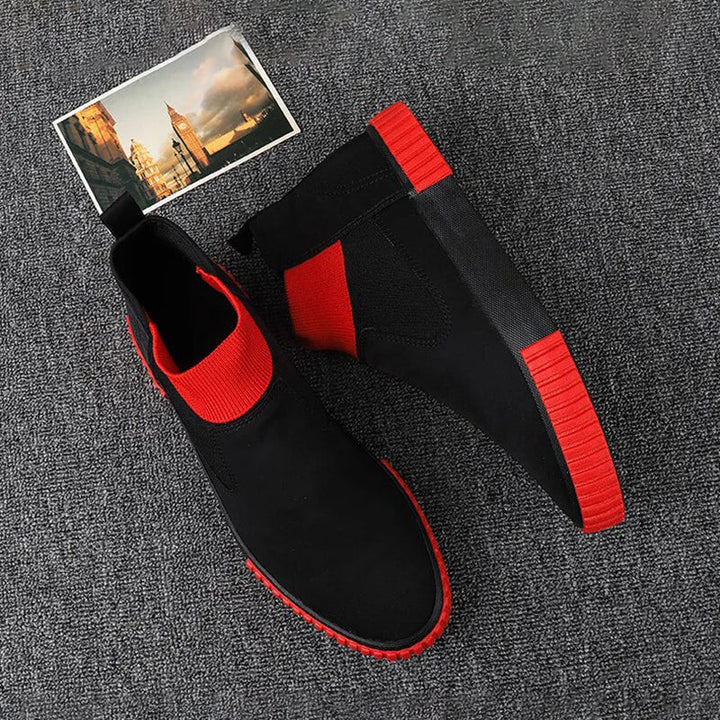 Męskie sneakersy z płótnem w stylu high-top – Lennard