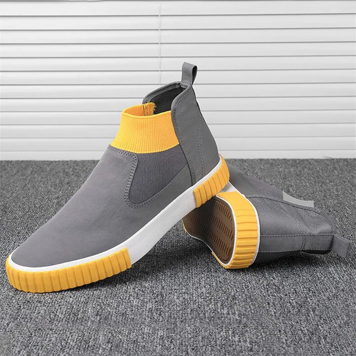Męskie sneakersy z płótnem w stylu high-top – Lennard