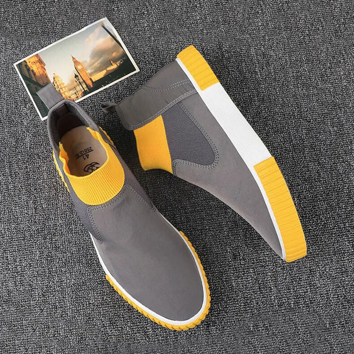 Męskie sneakersy z płótnem w stylu high-top – Lennard