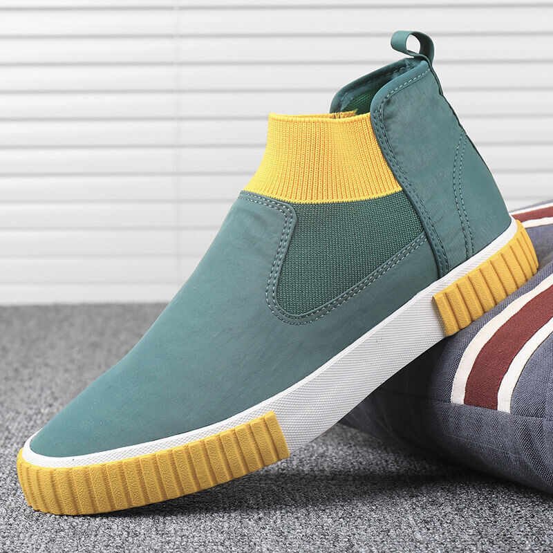 Męskie sneakersy z płótnem w stylu high-top – Lennard