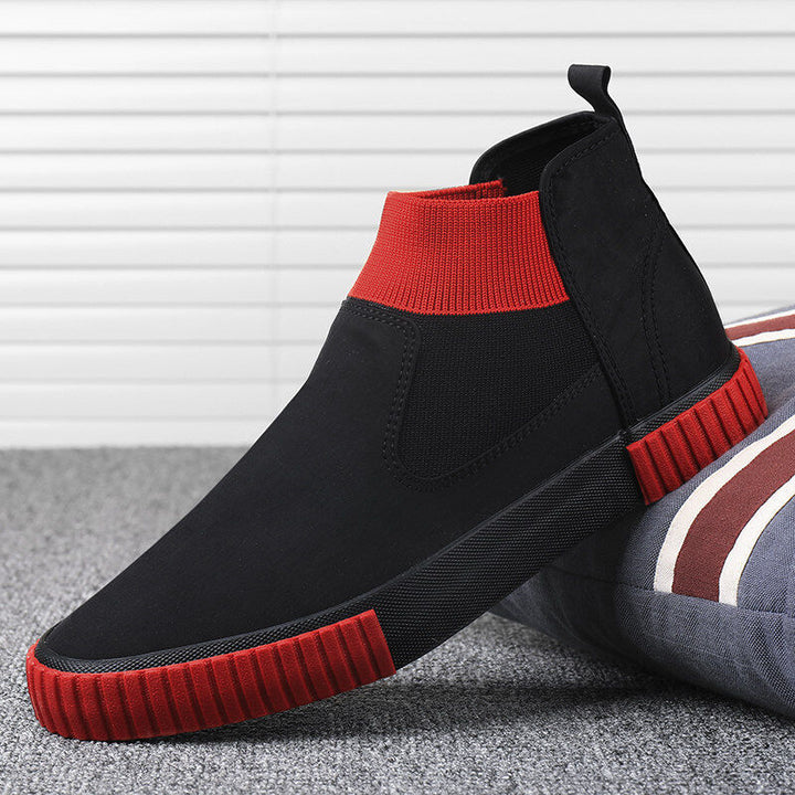 Męskie sneakersy z płótnem w stylu high-top – Lennard