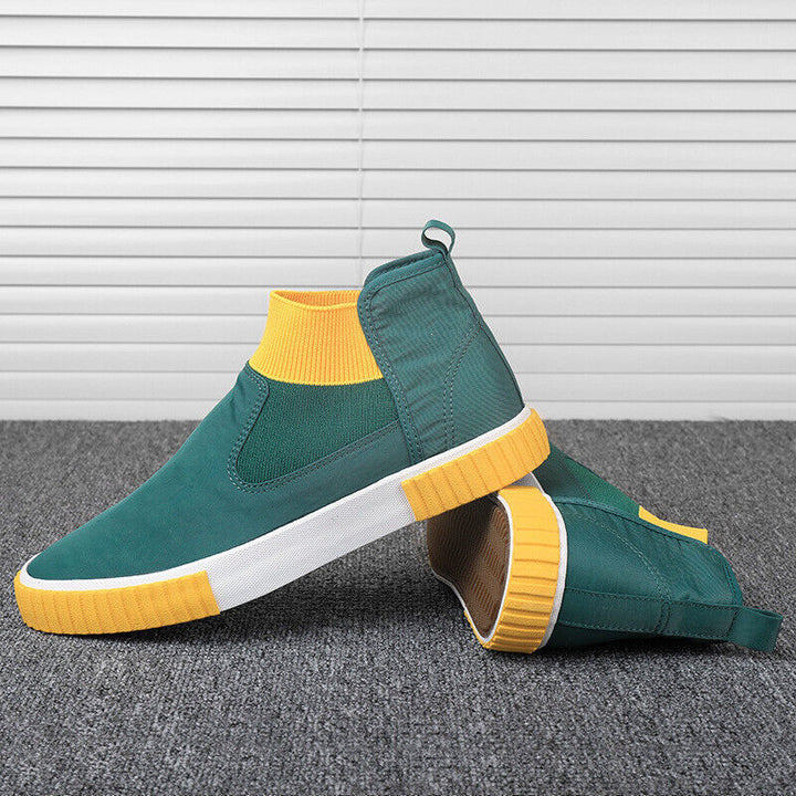 Męskie sneakersy z płótnem w stylu high-top – Lennard
