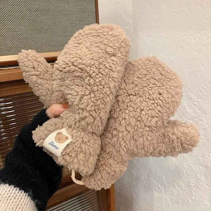 Miękkie damskie rękawice teddy - Mila