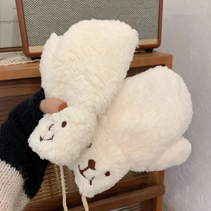 Miękkie damskie rękawice teddy - Mila