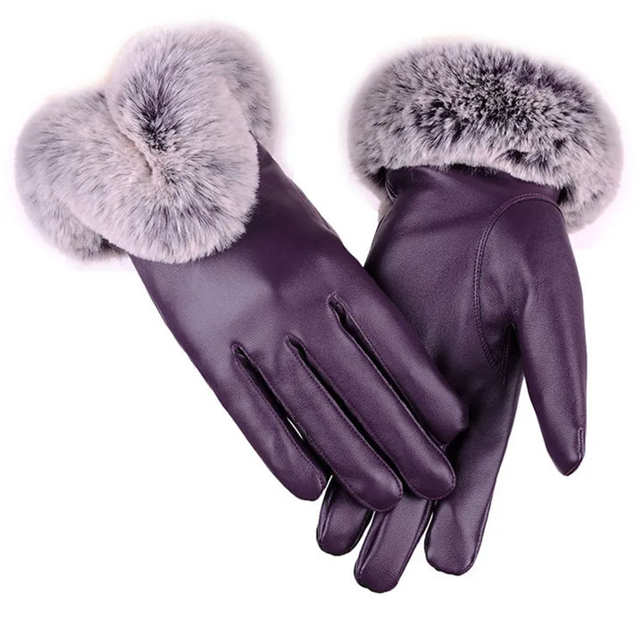 Modne rękawiczki z PU - SilkGlide