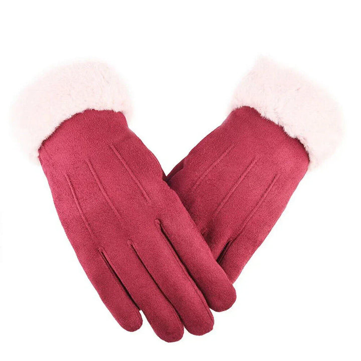 Modne rękawiczki z zamszu dla kobiet - Mirella