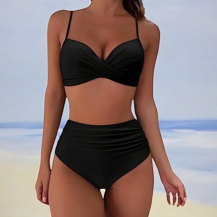 Modny bikini z wysokim stanem o wygodnym kroju – Eula