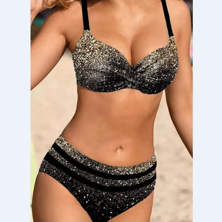 Modny zestaw bikini z wysokim stanem – Selina