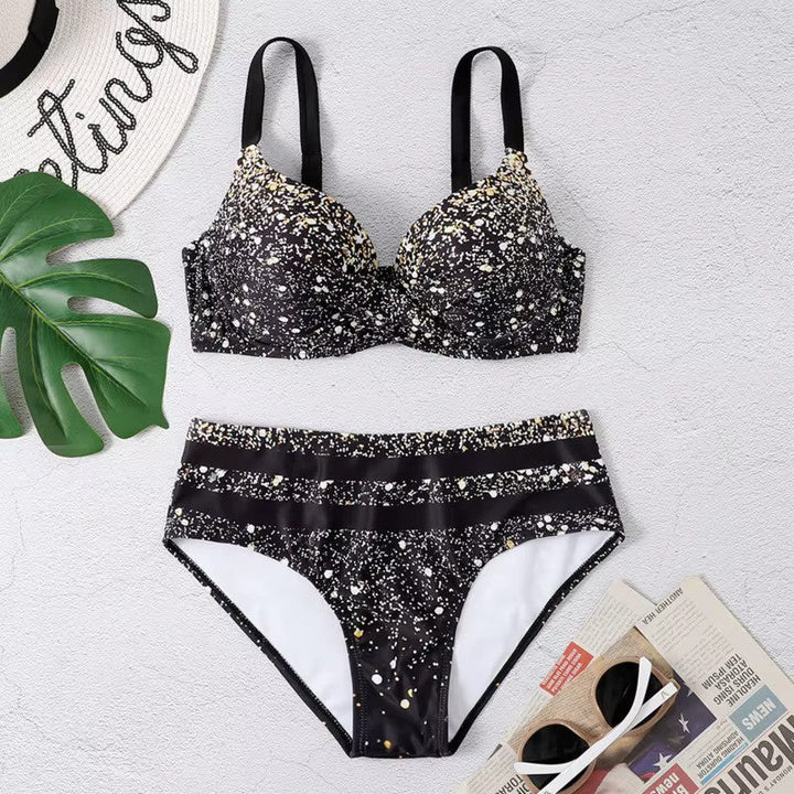 Modny zestaw bikini z wysokim stanem – Selina