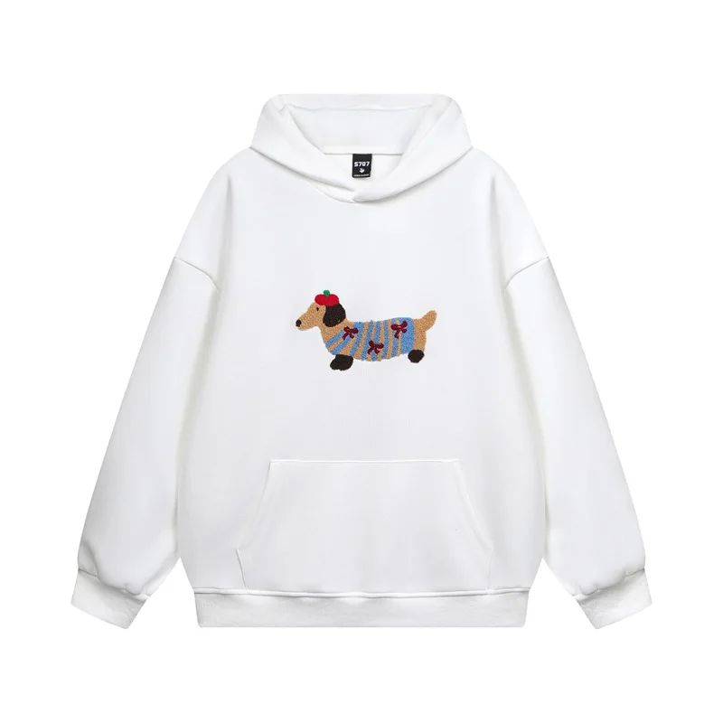 Dante | Bluza oversize unisex z haftowanym jamnikiem
