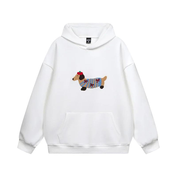 Dante | Bluza oversize unisex z haftowanym jamnikiem
