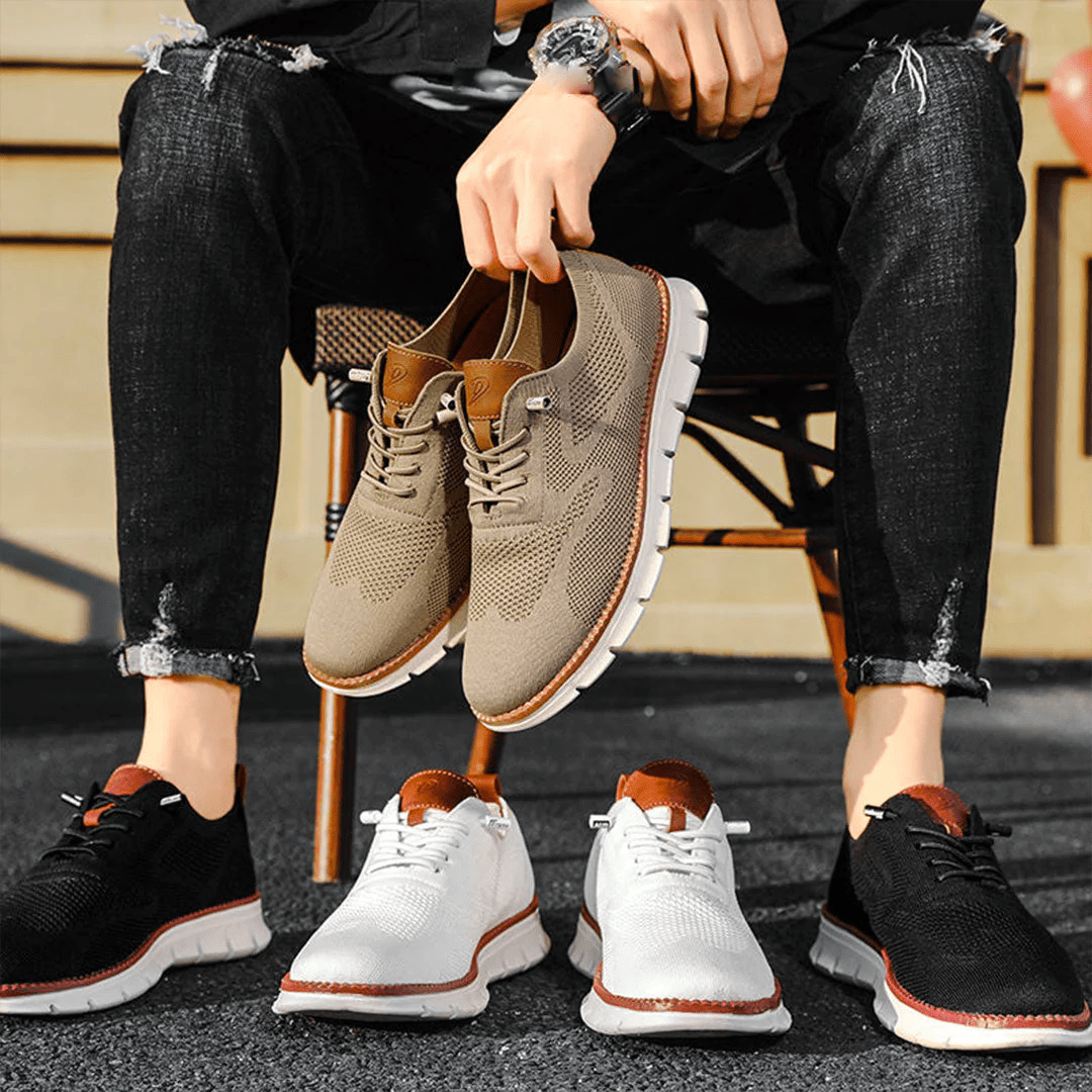 Oddychające i ultrawygodne męskie sneakersy w minimalistycznym designie – Elias